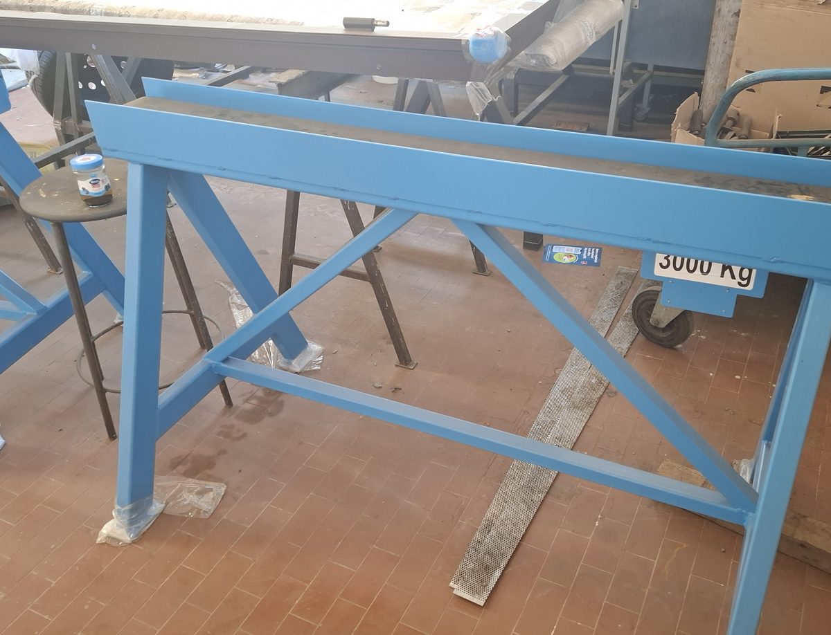 Cavalletto da officina UPN 120 con gomma d'appoggio
