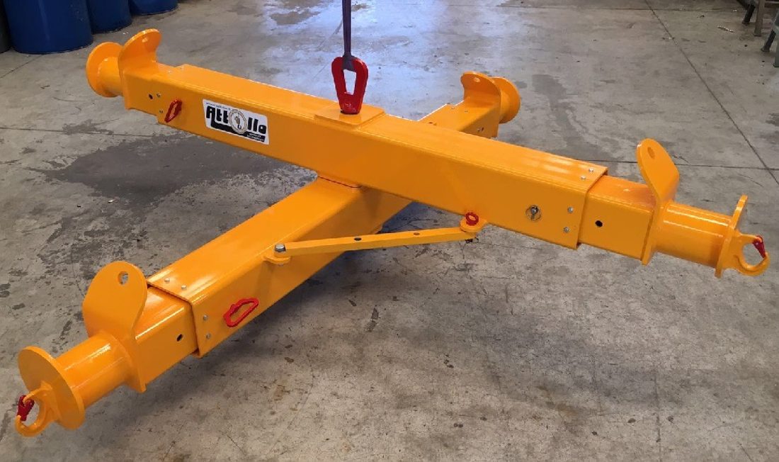 Adjustable 10 t telescopic cross lifting beam