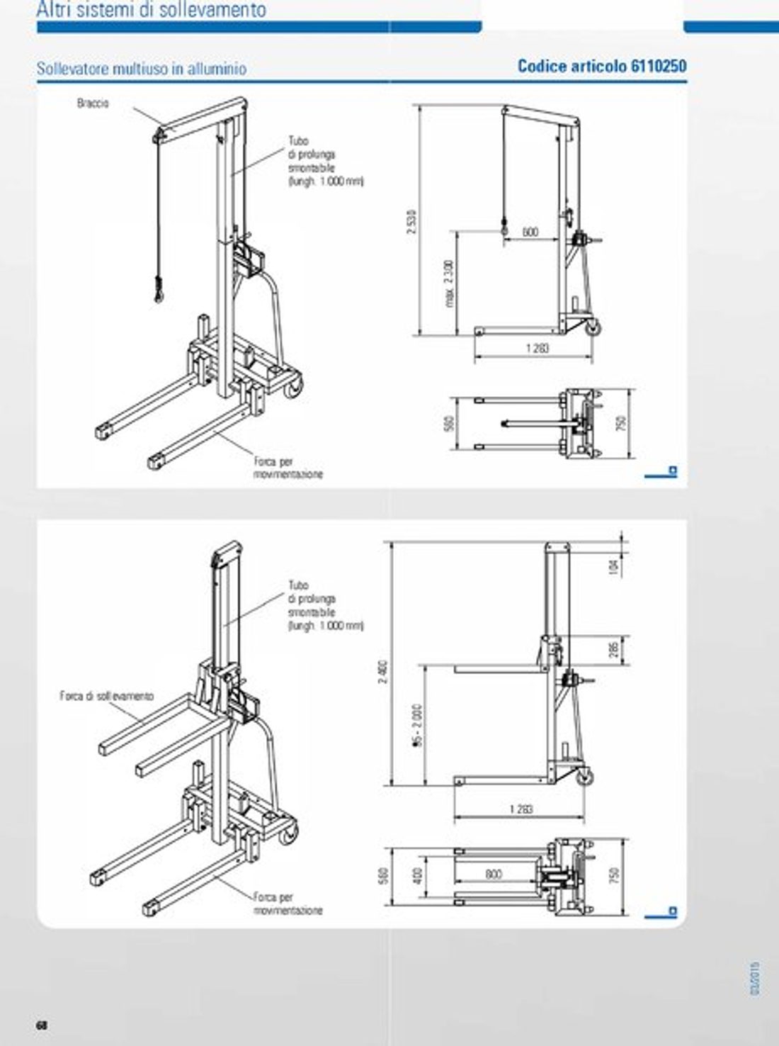 Multi-purpose aluminium lifter