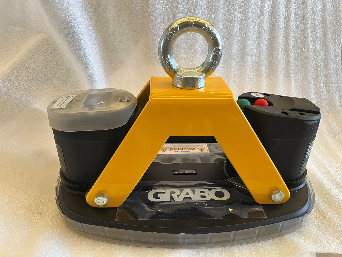 Ventosa GRABO a batteria con attacco per gancio gru